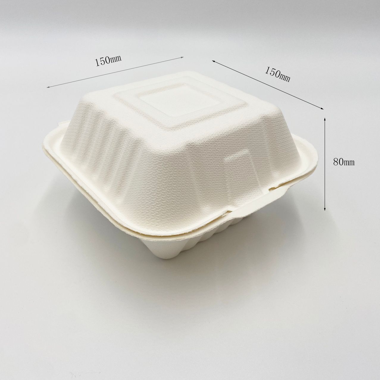 6x6" Bagasse Burger Box - 500pk