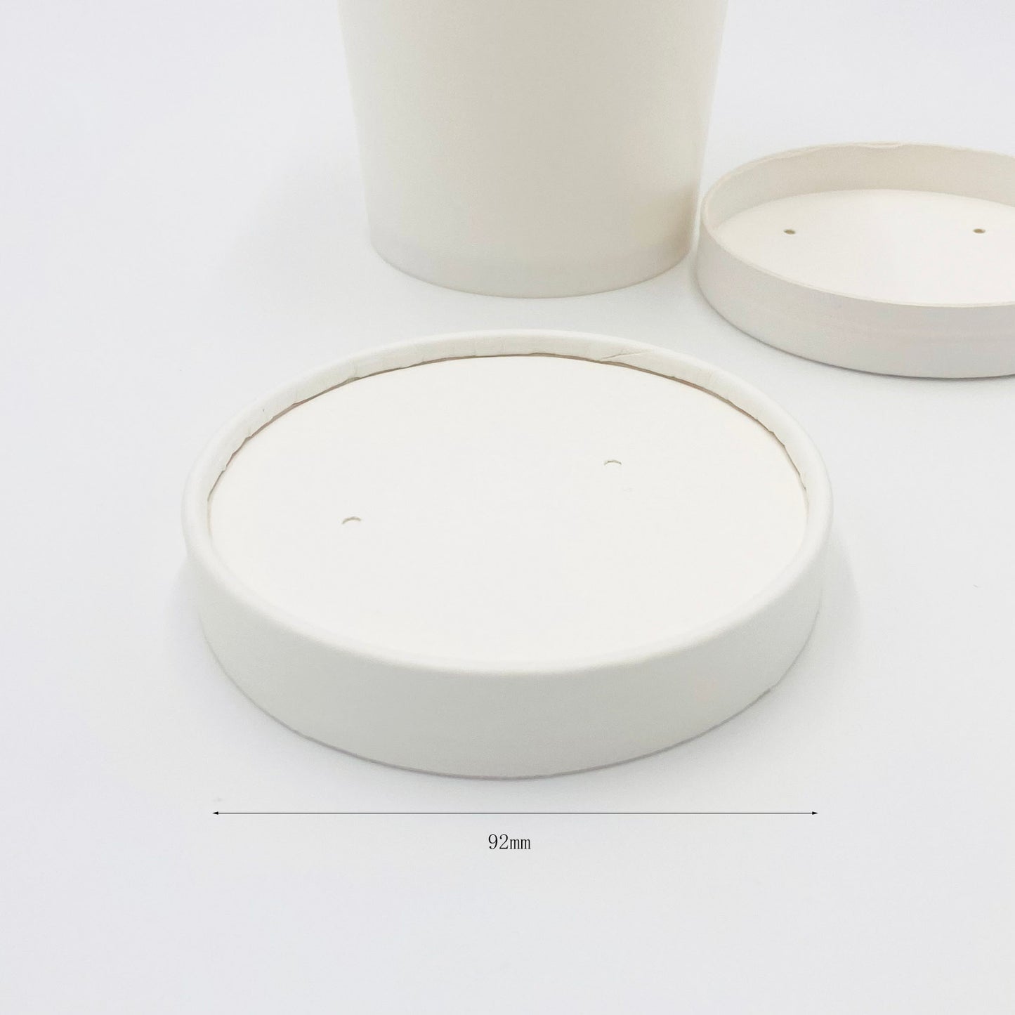 White Paper Lid 12oz Soup container - 500pk
