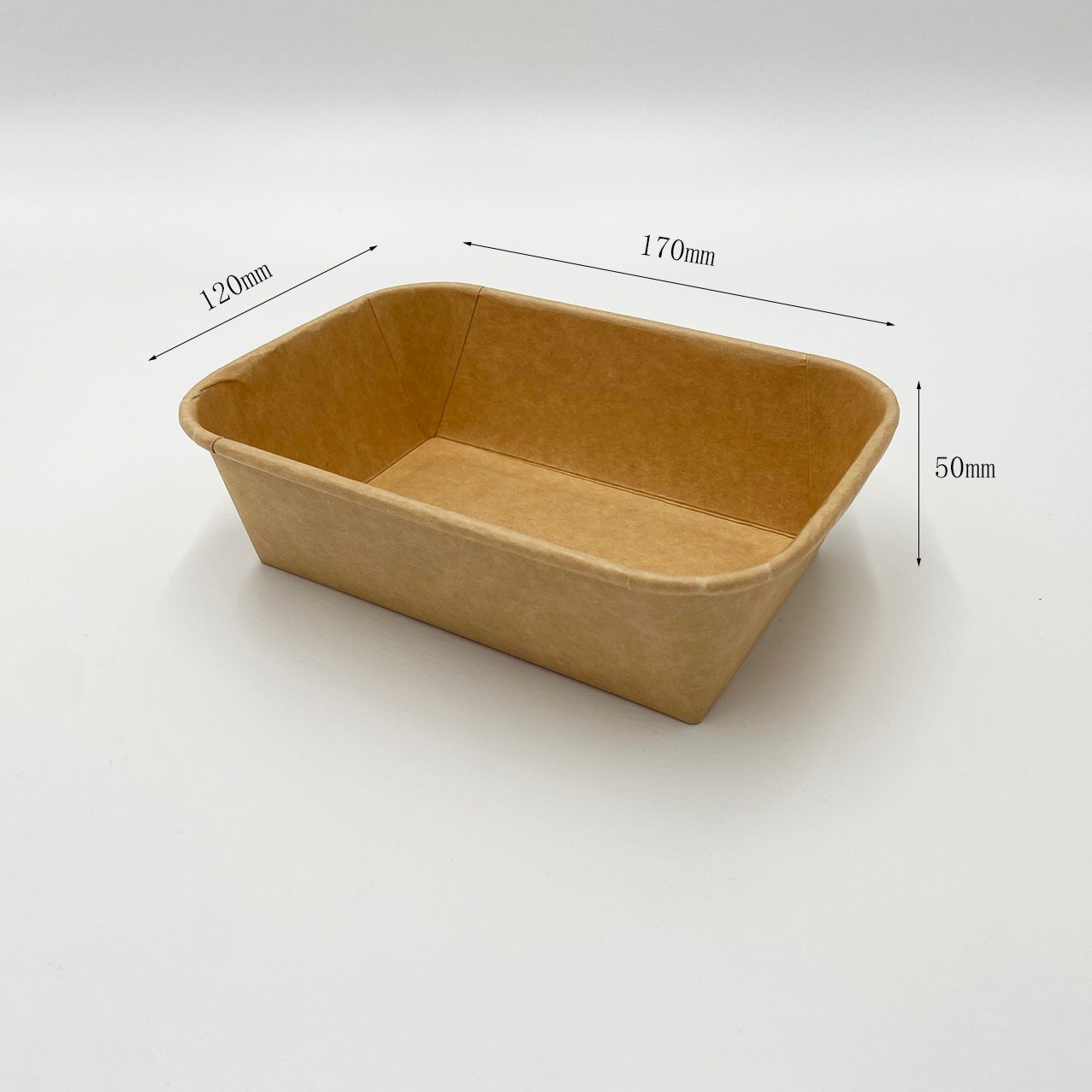 650ml Rectangle Kraft Container - 600pk