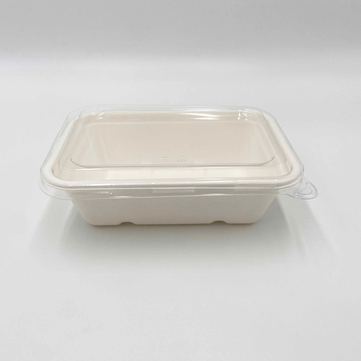 PET Lid - Bagasse Rectangle Container - 500pk